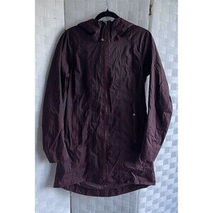 Lululemon Athletica Women's Right As Rain Hooded Raincoat Plum Jacket Size 6